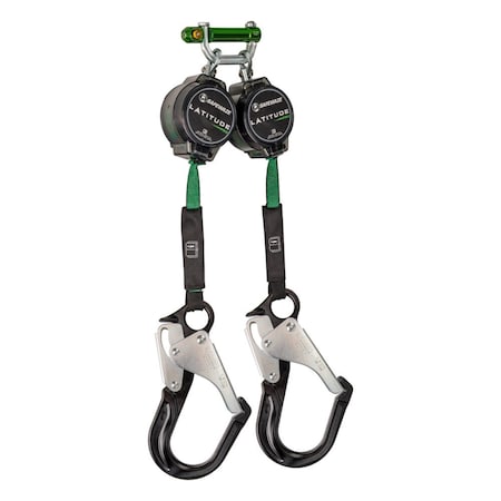 Safewaze Latitude Pro 7' Dual Web SRL: 9013 BWB, Alu Rebar Hooks 018-5027
